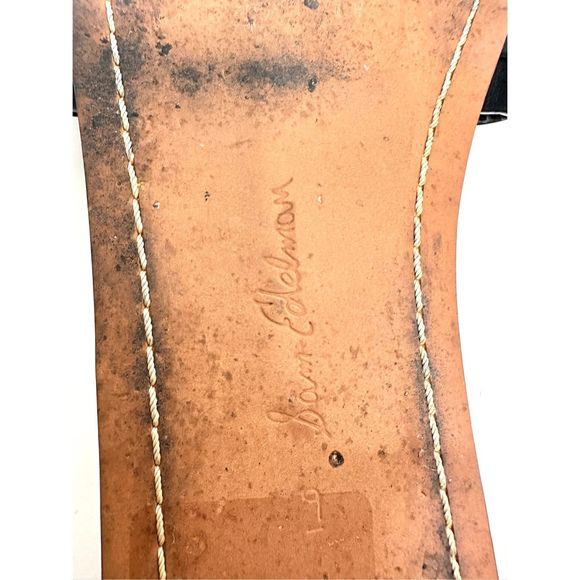 Sam Edelman Sandals Inez Slide Womens Size 9 Black Tortoiseshell Buckle Leather - Picture 11 of 12